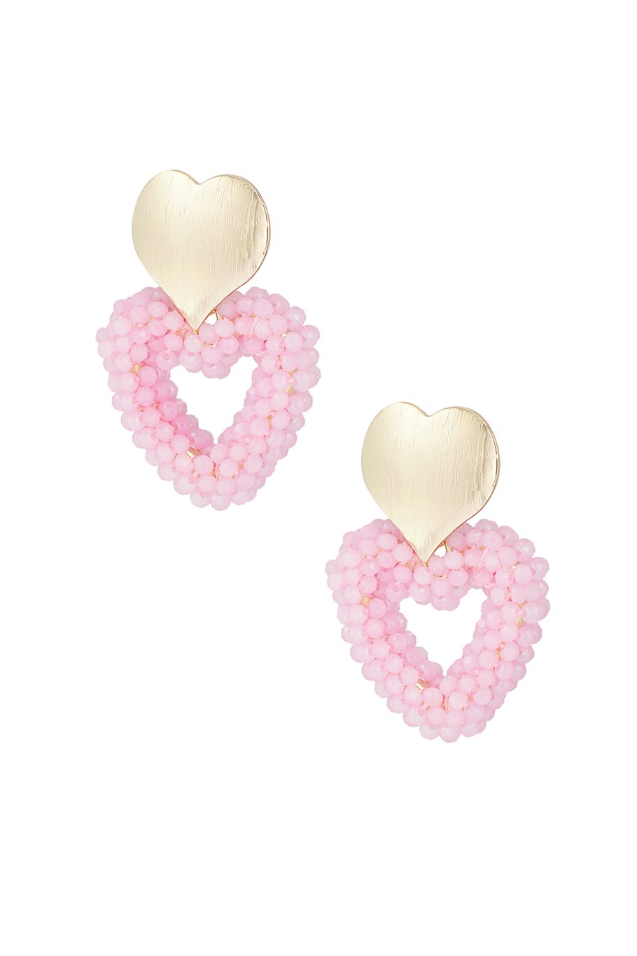 Oorbellen pink heart
