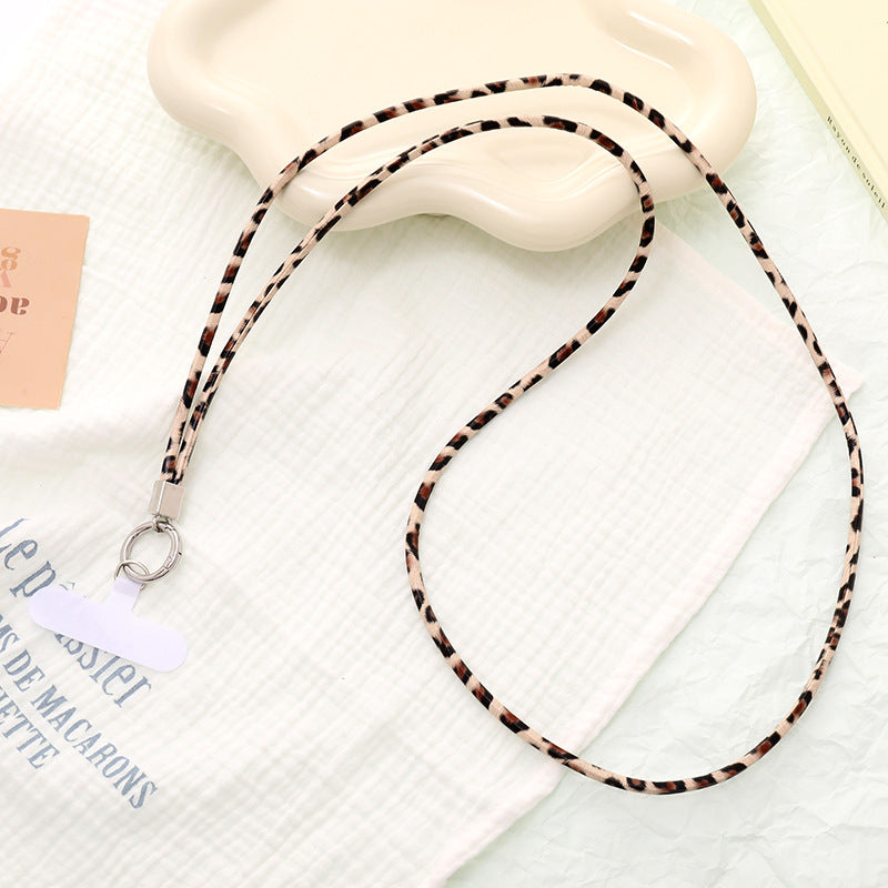 Telefoonkoord panter print (lang)