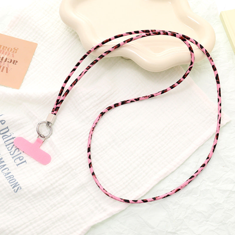 Telefoonkoord panter print (lang)