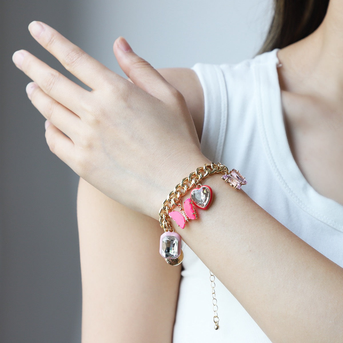 Bedelarmband vlinder