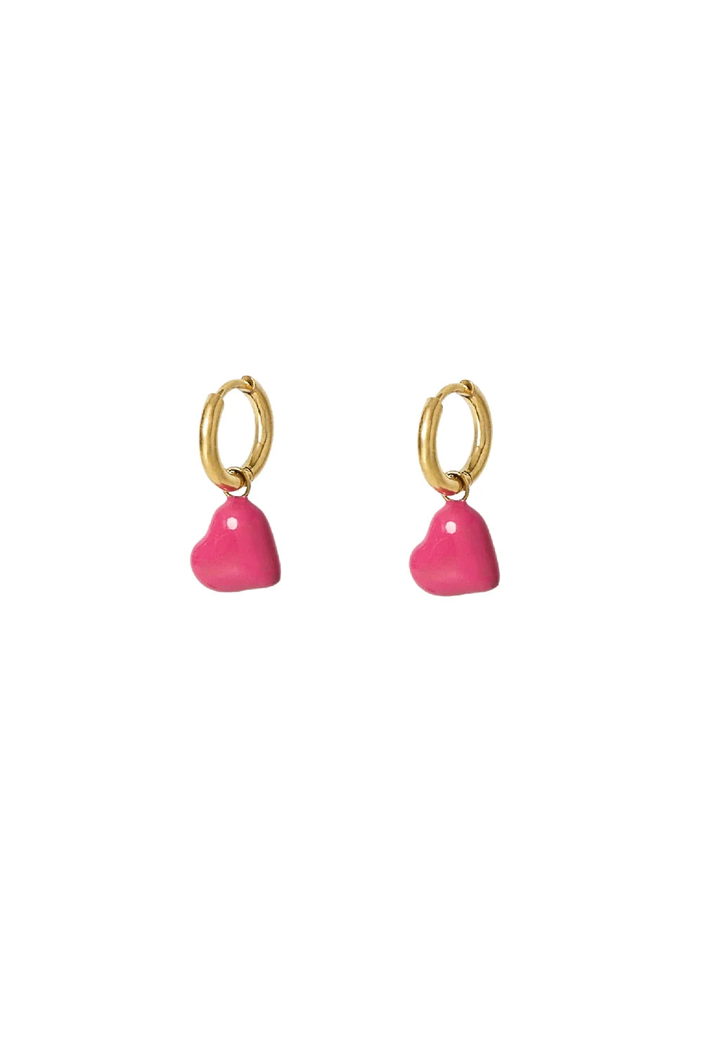 kinder oorbel pink heart