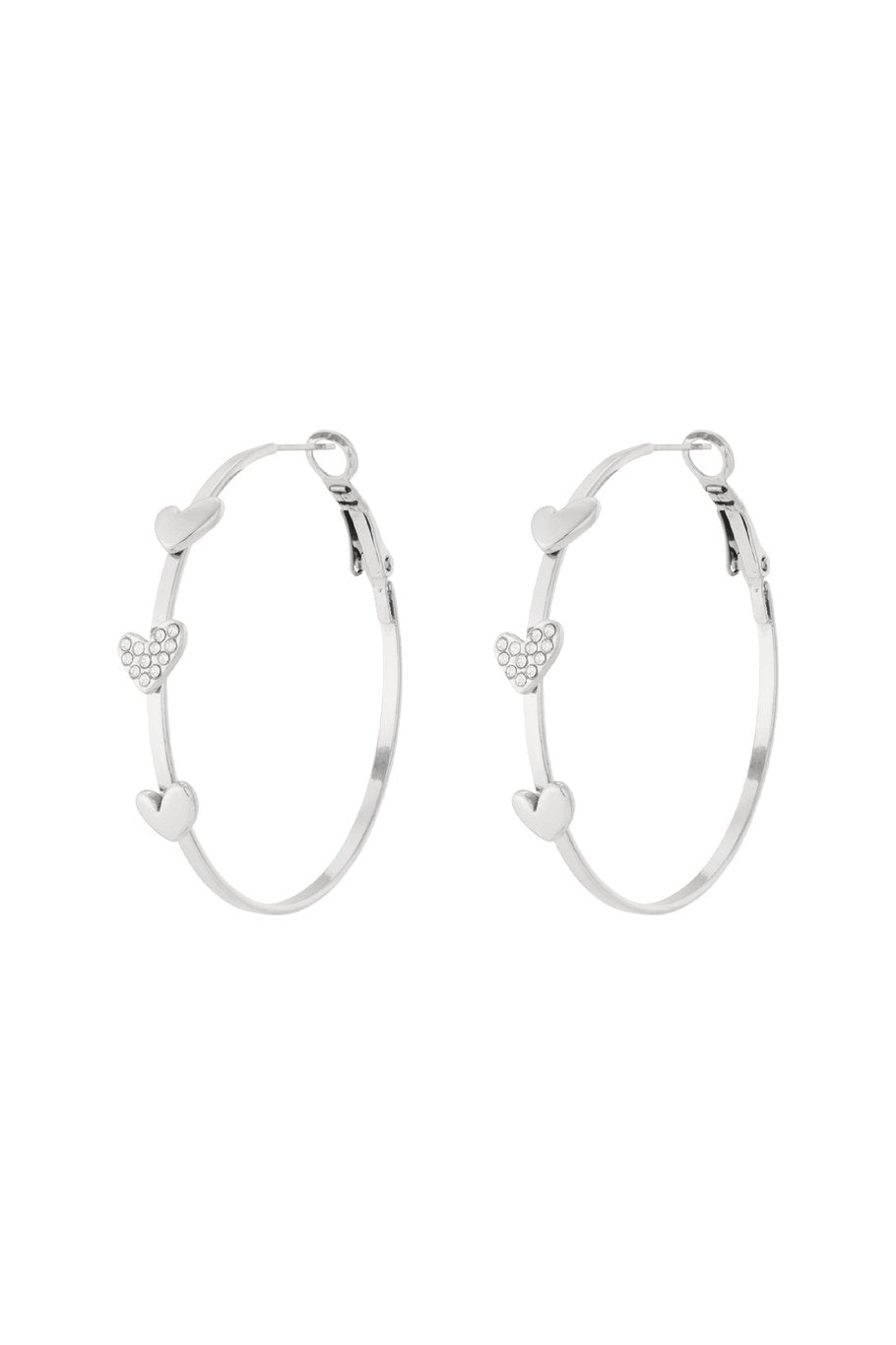 Oorbel ring hartjes